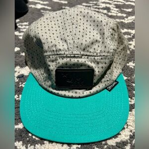 Official Gray Kids' Hat with Teal Brim & California Flag Five Panel OSFA